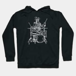 SEEMBO Pirate Playing Drums Drummer Drumming Musician Band Hoodie